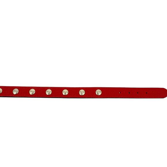 VALENTINO GARAVINO Rockstud Leather Bracelet in Red - Picture 11 of 12